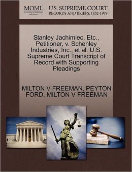 Stanley Jachimiec, Etc., Petitioner, V. Schenley Industries, Inc., Et Al. U.S. Supreme Court Transcript Of Record With Supporting Pleadings