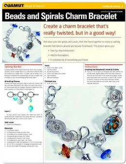 Jewelry Making & Beading Projects: Beads And Spirals Charm Bracelet (Quamut)