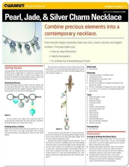 Jewelry Making & Beading Projects: Pearl, Jade, and Silver Charm Necklace (Quamut)