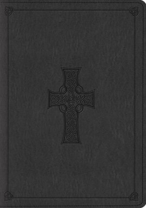 ESV Large Print Bible (TruTone, Charcoal, Celtic Cross Design)