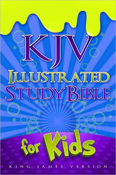 KJV Illustrated Study Bible for Kids, Blue LeatherTouch
