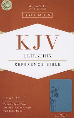 KJV Ultrathin Reference Bible, Teal LeatherTouch