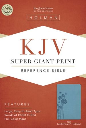 KJV Super Giant Print Reference Bible, Teal LeatherTouch Indexed