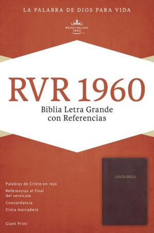 RVR 1960 Biblia Letra Grande con Referencias, borgona imitacion piel