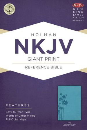 NKJV Giant Print Reference Bible, Teal LeatherTouch