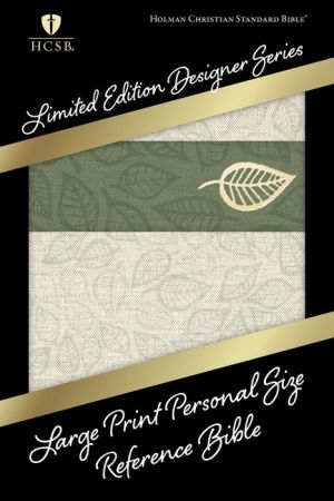 HCSB Large Print Personal Size Reference Bible, Designer Series, Linen Leaves LeatherTouch