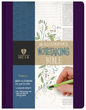 HCSB Illustrator's Notetaking Bible, Purple Linen