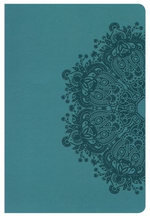 HCSB Large Print Personal Size Bible, Teal LeatherTouch, Indexed