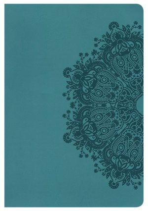 HCSB Large Print Ultrathin Reference Bible, Teal LeatherTouch, Indexed