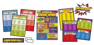 Super Power Super Word Choices Bulletin Board Set