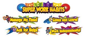 Super Power Super Work Habits Bulletin Board Set