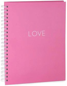 Pink Love Spiral Journal 8.5x11