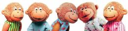 Doll Finger Puppet Five Little Monkeys 5 inch