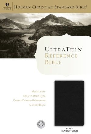 HCSB Ultrathin Reference Bible, Black LeatherTouch