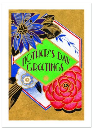 Art Deco Perfume Label Mother's Day Greeting Card