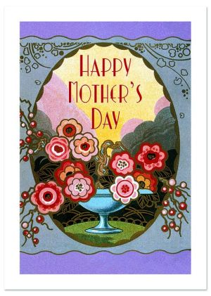 Art Nouveau Perfume Label Mother's Day Greeting Card