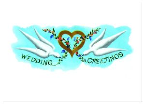 Doves and Heart Wedding Greeting Card
