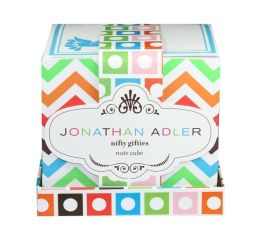 Jonathan Adler Multi Chevron Print Note Cube