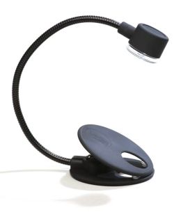 Black Soft touch 2 LED Flex Neck Clip on Reading Light