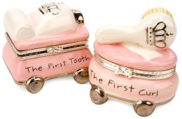 Princess Collection First Tooth and Curl Ceramic Treasure Box