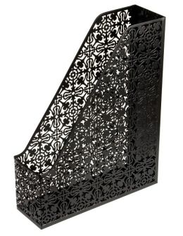 Black Decorative Metal Magazine Rack (13