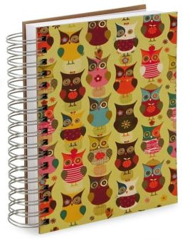 100% Recycled Jumbo Owls Lined Spiral Journal (6''x9'')