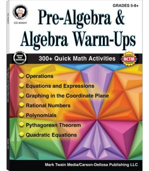 Pre-Algebra and Algebra Warm-Ups, Grades 5 - 8