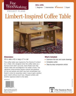 Fine Woodworking's Limbert-Inspired Coffee Table Plan