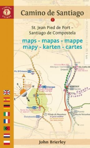 Camino de Santiago Maps - Mapas - Mappe - Mapy - Karten - Cartes: St. Jean Pied de Port - Santiago de Compostela