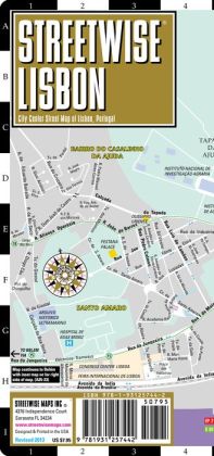 Streetwise Lisbon Map - Laminated City Center Street Map of Lisbon, Portugal - Folding Pocket Size Travel Map With Metro / Edition 2012