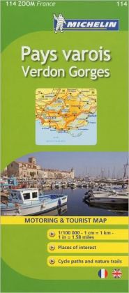 Michelin ZOOM France: Pays Varois, Verdon Gorges 114