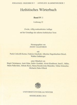 Hethitisches Worterbuch / Band IV: I