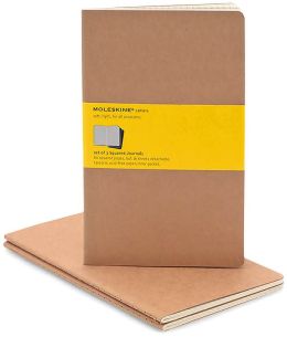 Moleskine Cahier Kraft Large Squared Journal, Set of 3