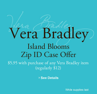 Vera Bradley Island Blooms Zip ID Case Offer