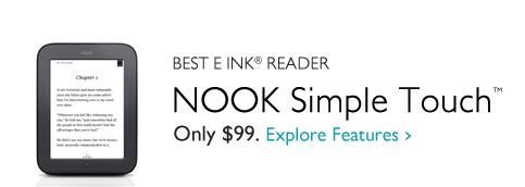 NOOK Simple Touch - Best E Ink Reader - Only $99 - Explore Features
