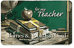 Product Image. Title: For Teacher Gift Card