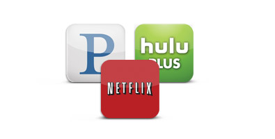 Apps - Pandora, Netflix, Hulu Plus