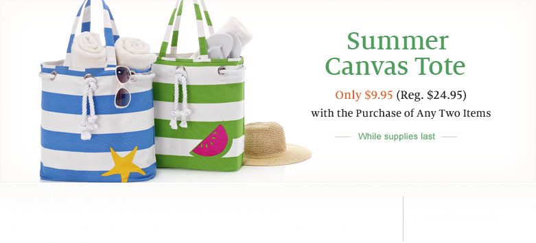 ... place 2 eligible items in your shopping bag 2 add the summer tote bag