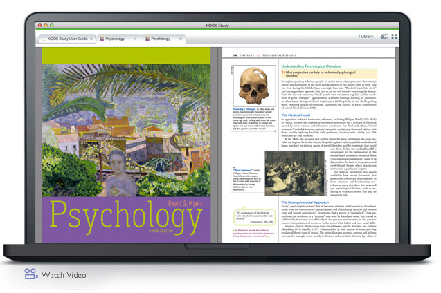 'Psychology' on a laptop